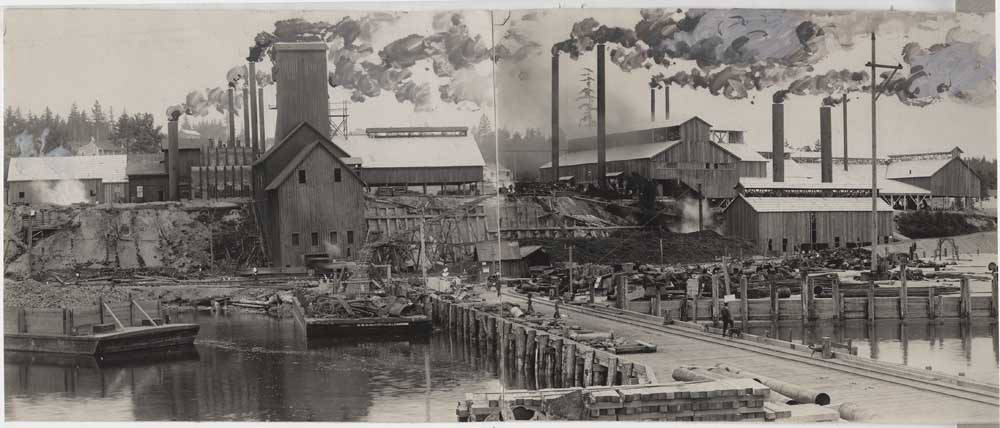 Historic photo of Western Steel Mill ca. 1910
