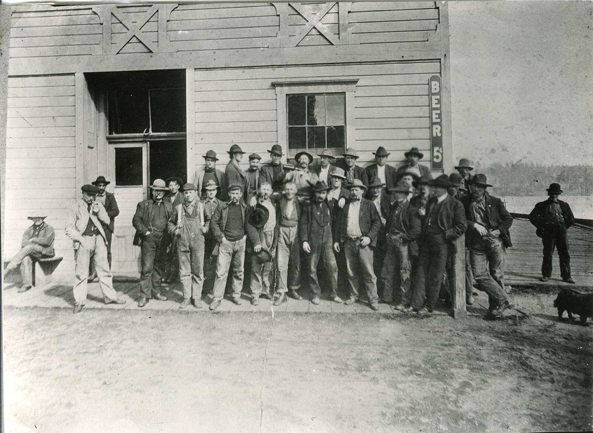 Historic photo of the Hadlock Saloon bar