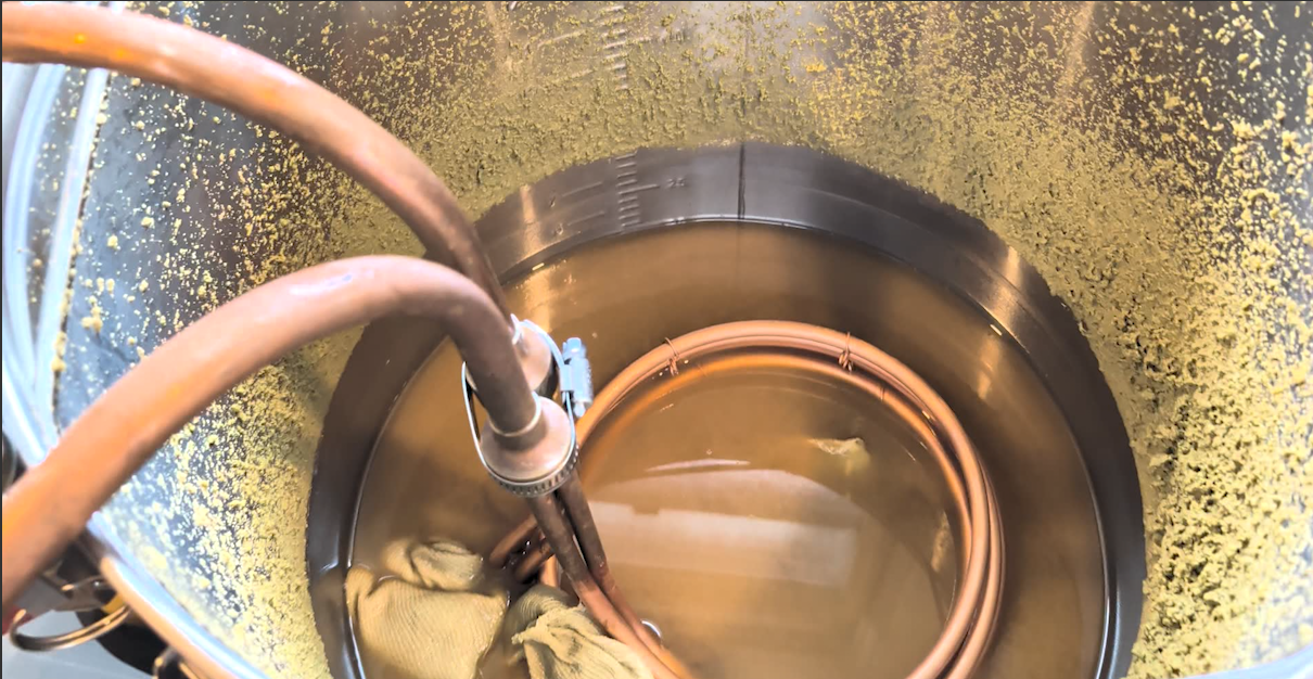 Explosion of hops up the side of the BrewZilla